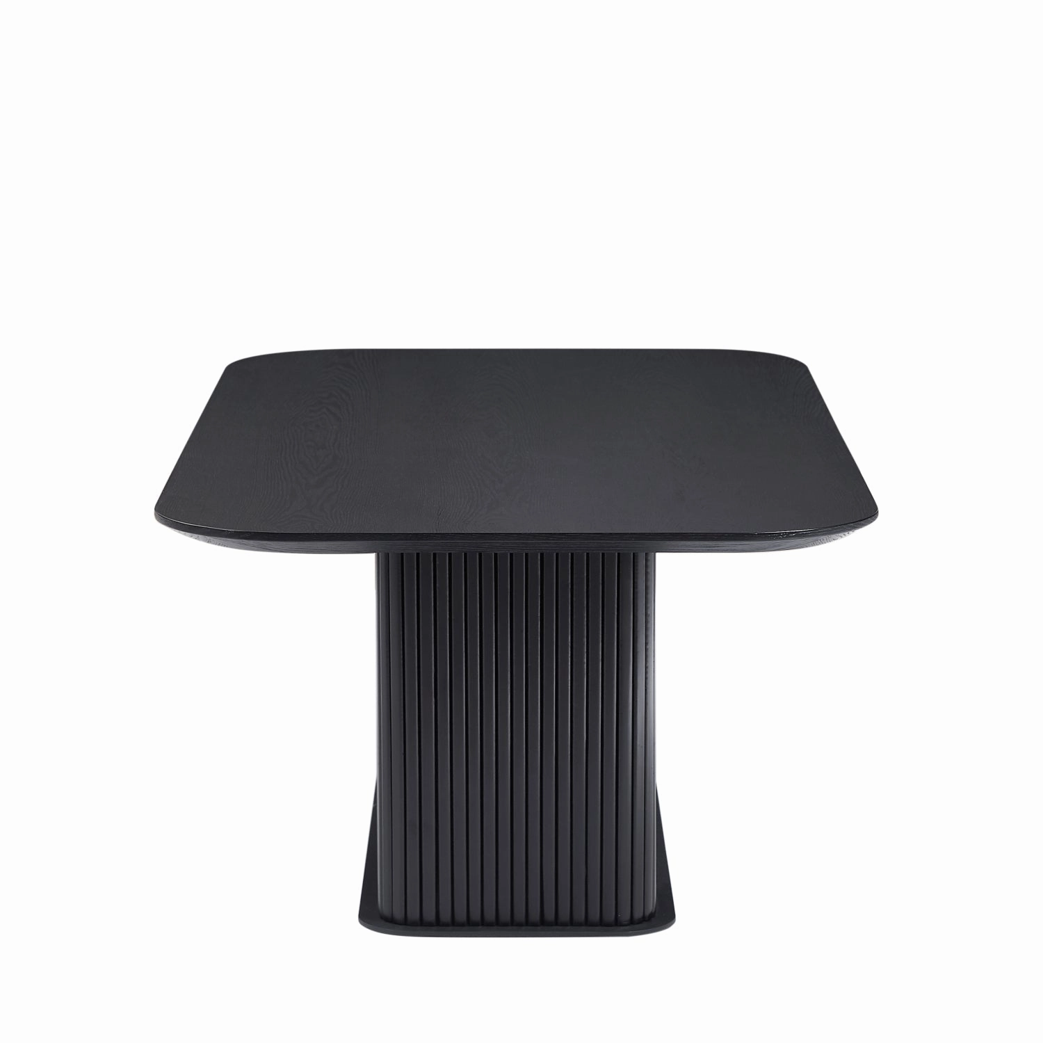 Streamdale Coffee Table Black Oak Wood Surface and Black Metel Feet