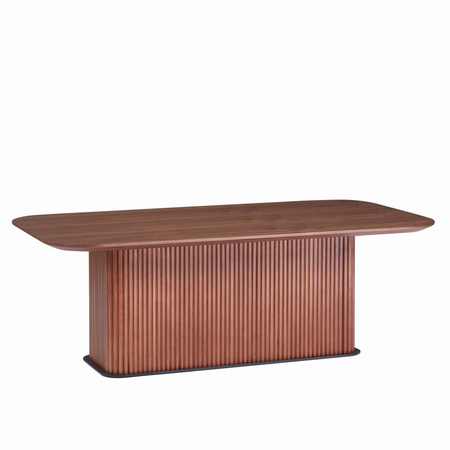 Streamdale Coffee Table Walnut Wood Surface and Black Metel Feet