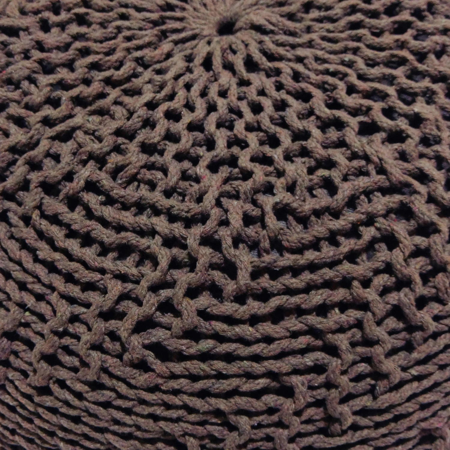 Streamdale Knit Weave Pouf - Modern Indoor/Outdoor Ottoman