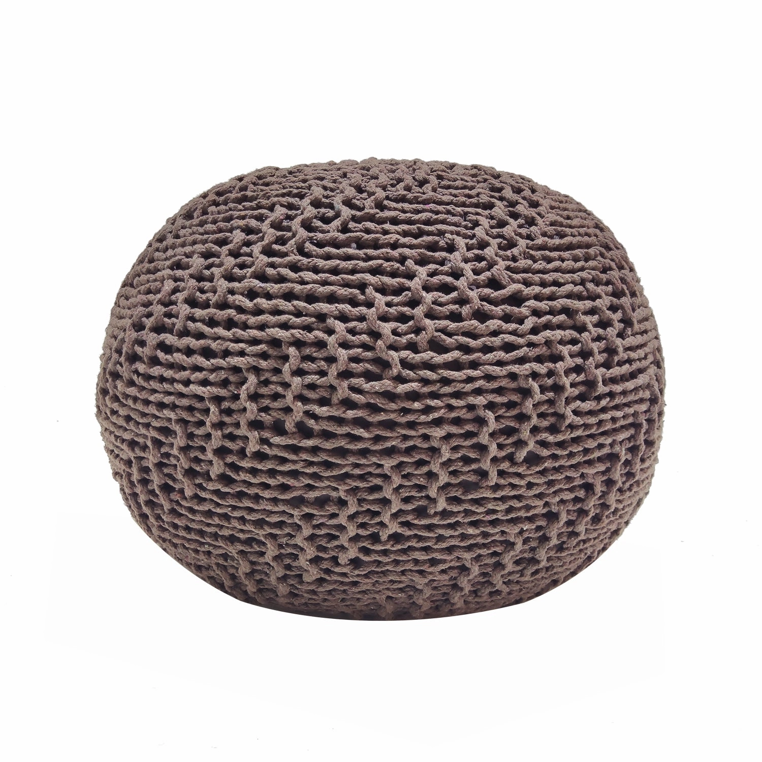 Streamdale Knit Weave Pouf - Modern Indoor/Outdoor Ottoman