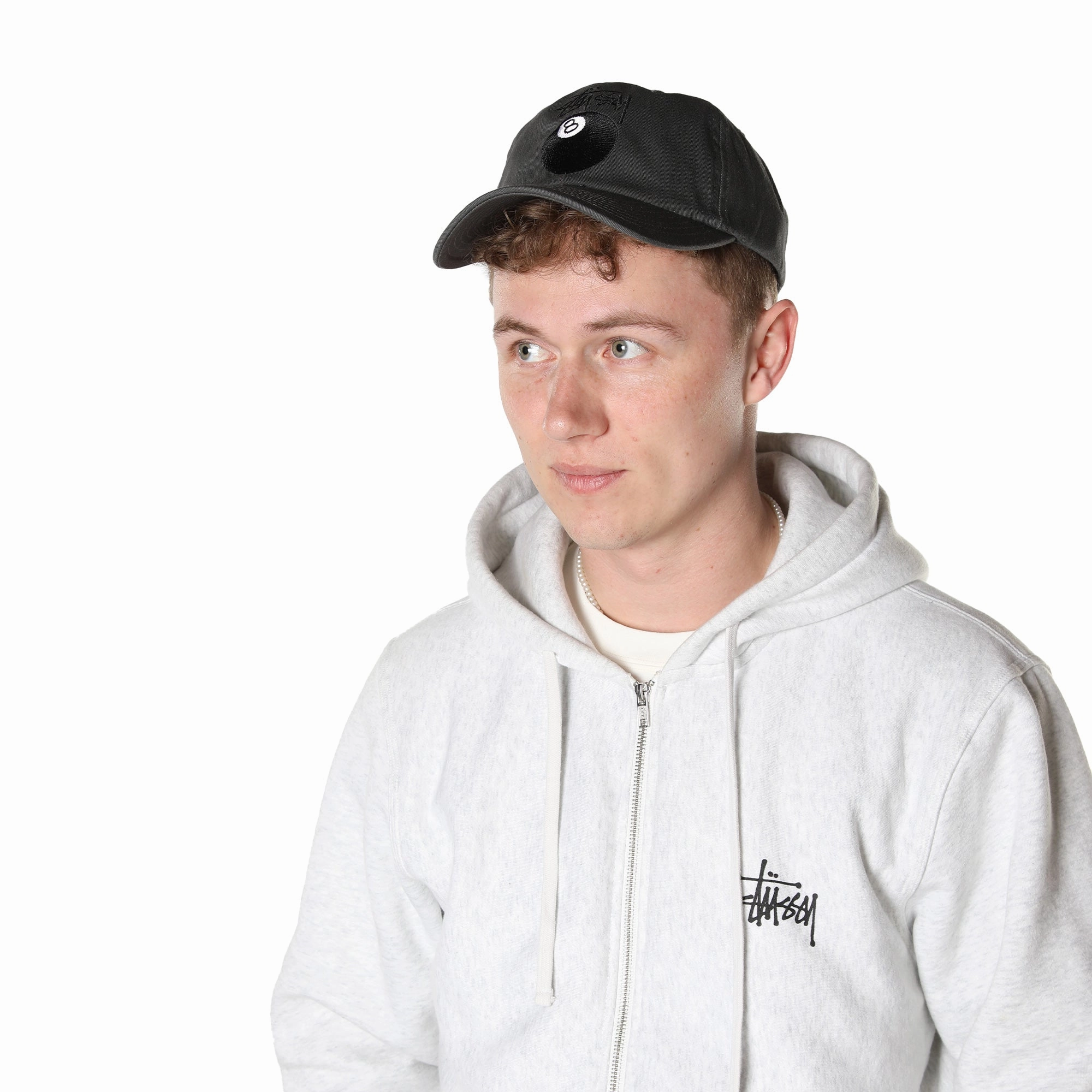 Stüssy Stock 8 Ball Low Pro Cap Grey