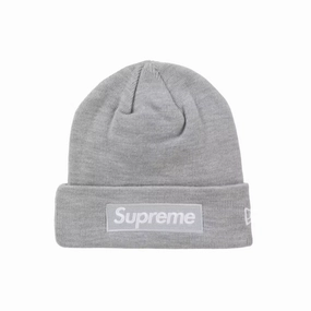 Supreme Box Logo Beanie (FW24) Heather Grey