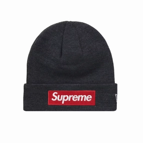 Supreme New Era Box Logo Beanie (FW21) Charcoal