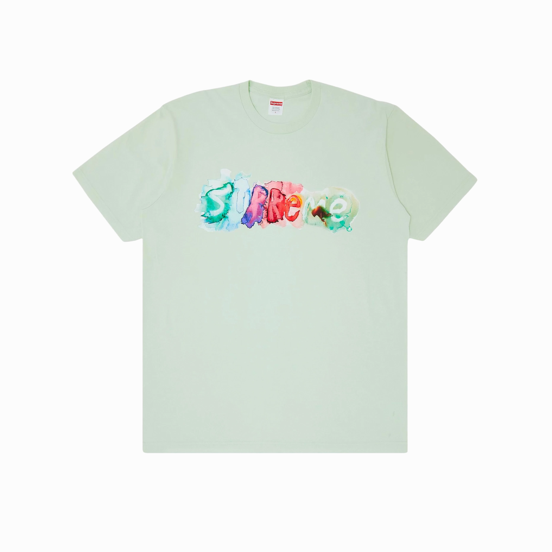 Supreme Watercolor Tee Pale Green