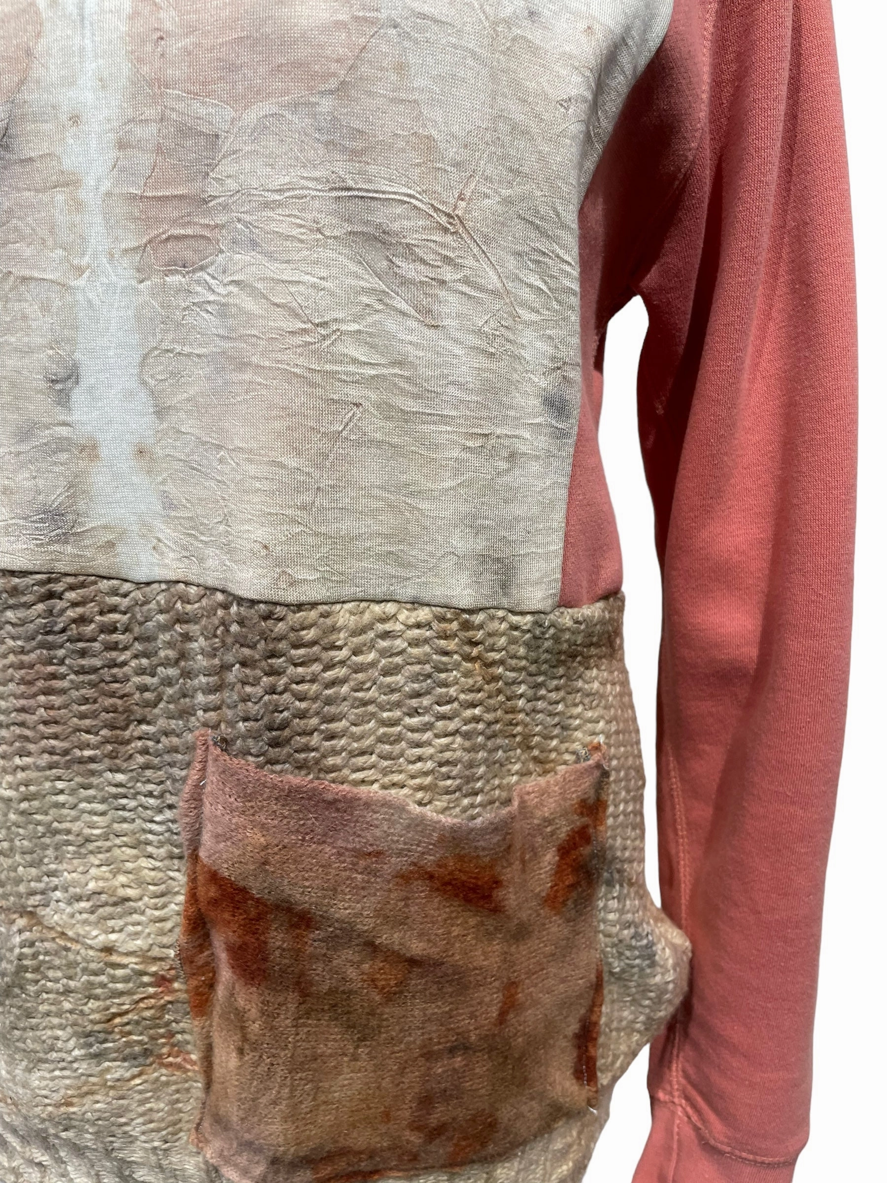Upcycled  Ecodyed sweatshirt sweater