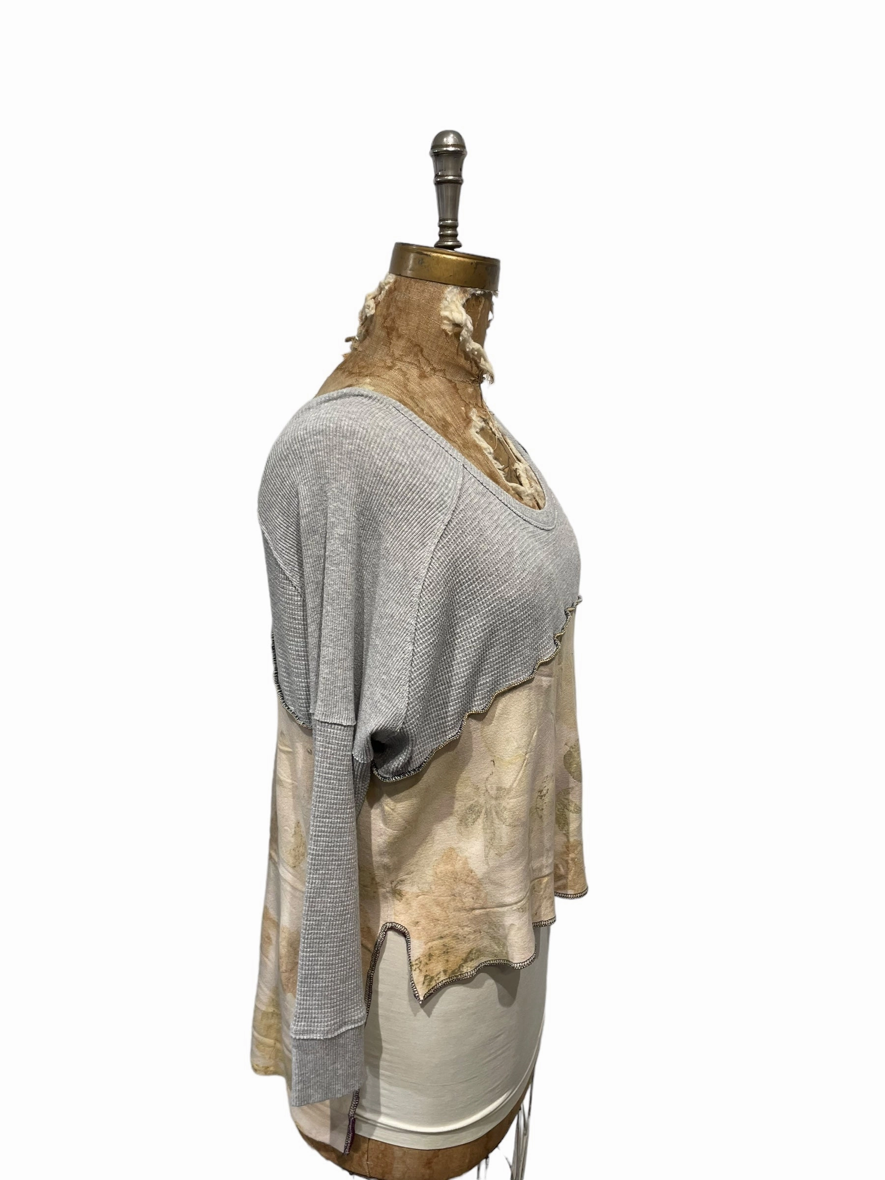 Upcycled  Ecodyed sweatshirt sweater