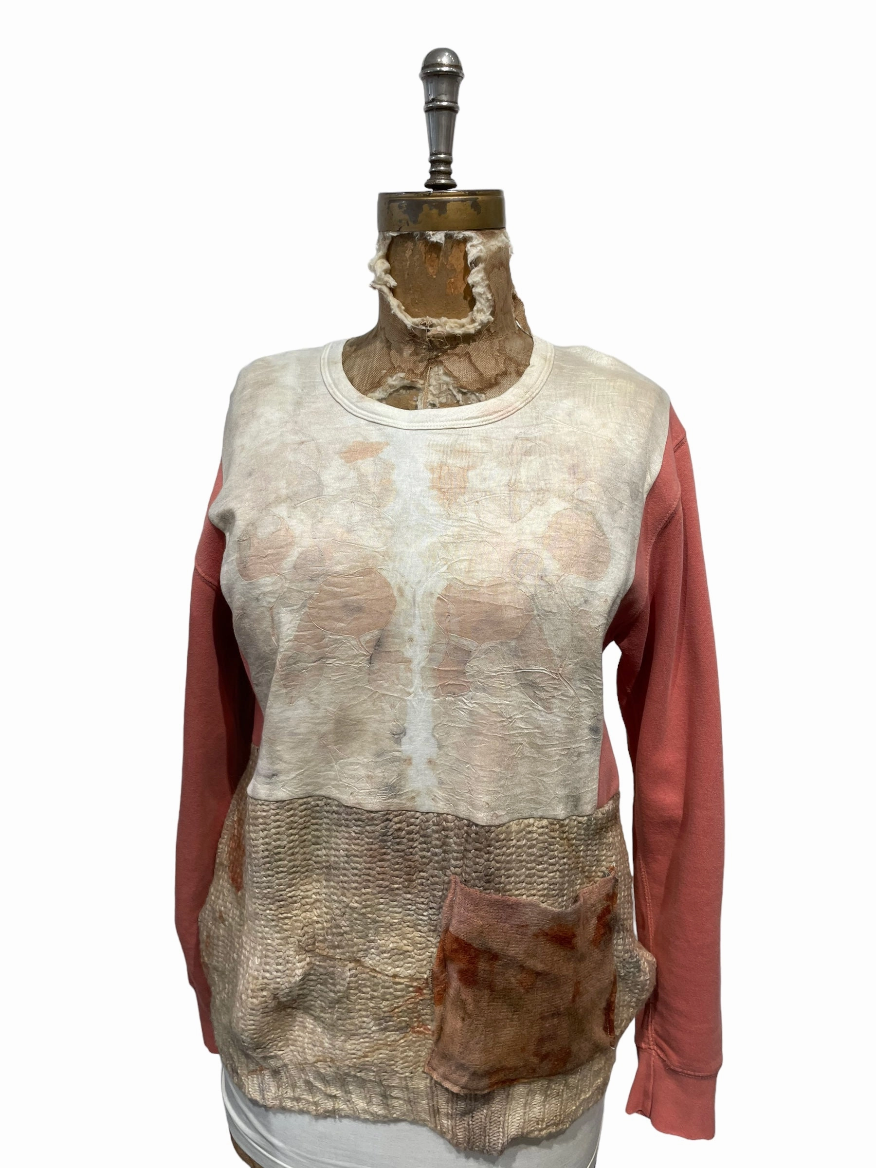 Upcycled  Ecodyed sweatshirt sweater