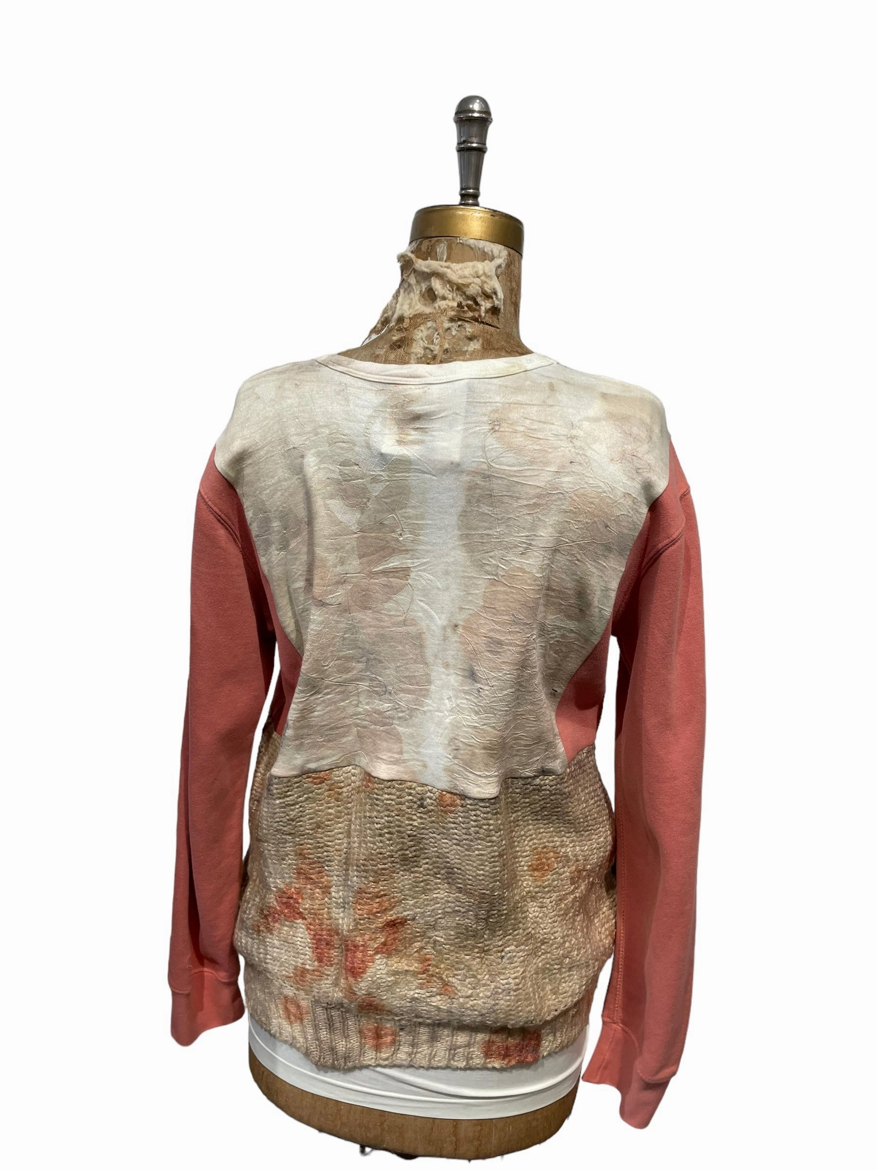Upcycled  Ecodyed sweatshirt sweater
