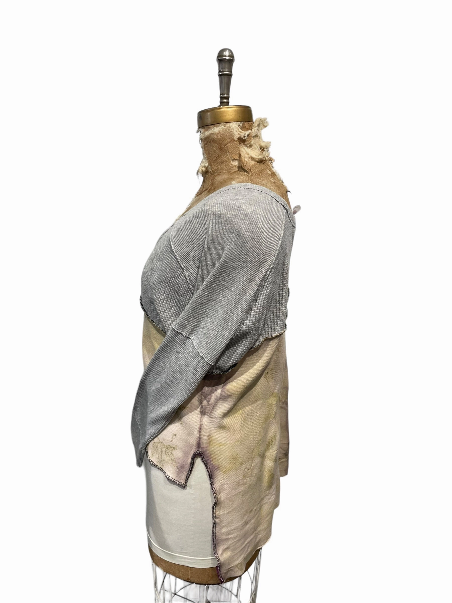Upcycled  Ecodyed sweatshirt sweater