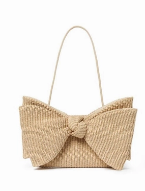 Valerie Bow Clutch Natural