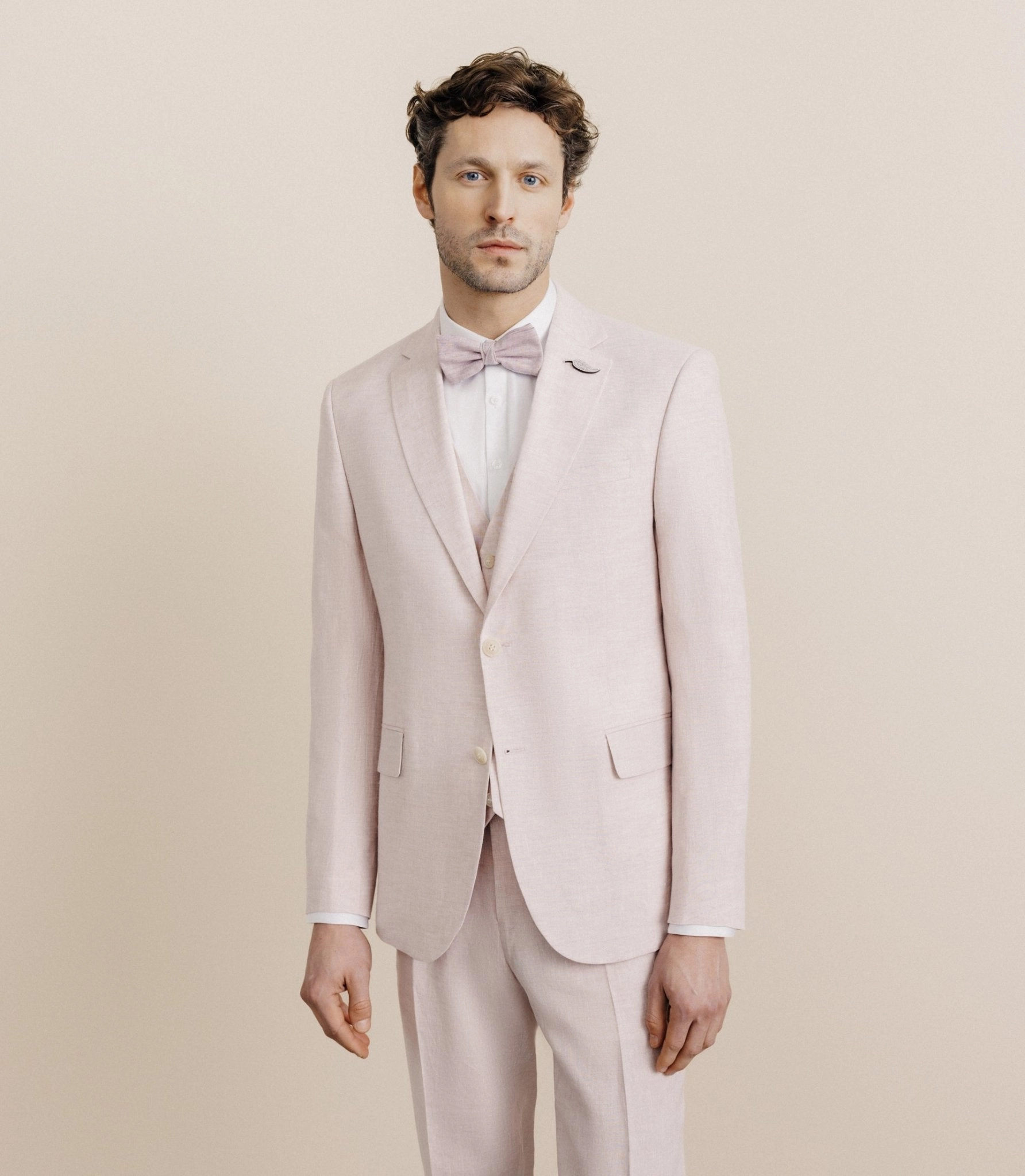 Veste ville 100% lin séparable rose