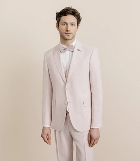 Veste ville 100% lin séparable rose