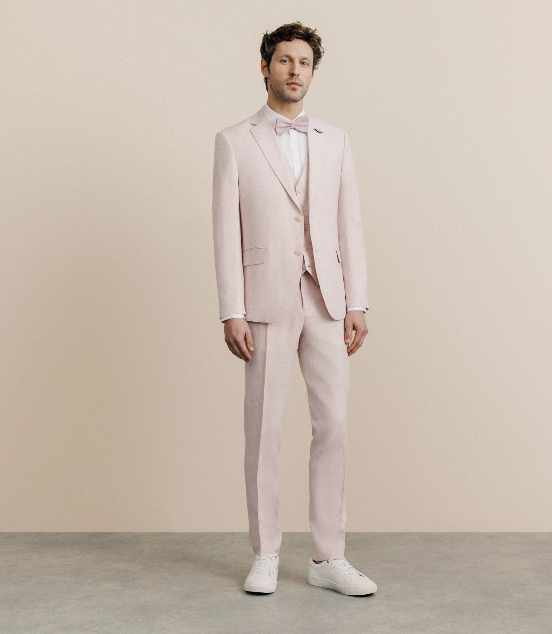Veste ville 100% lin séparable rose