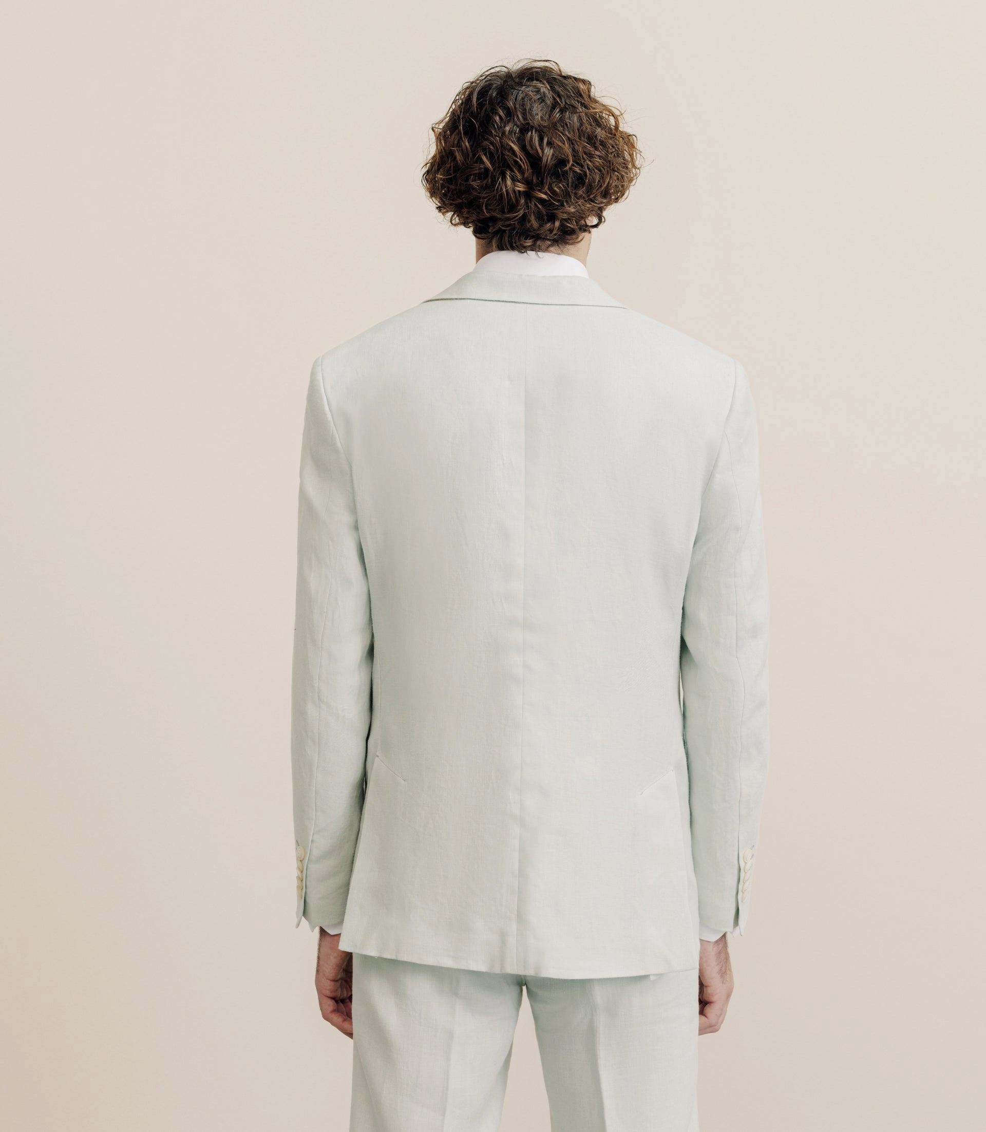 Veste ville 100% lin séparable vert eau