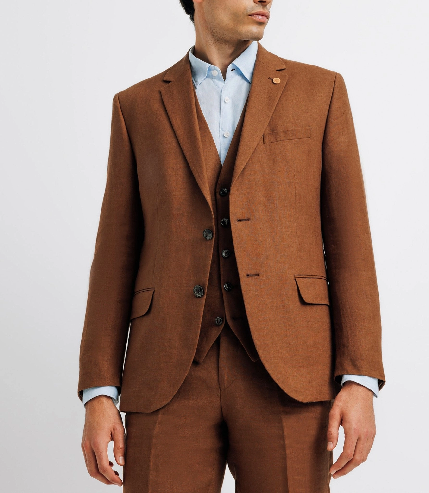 Veste ville 100% lin truffe