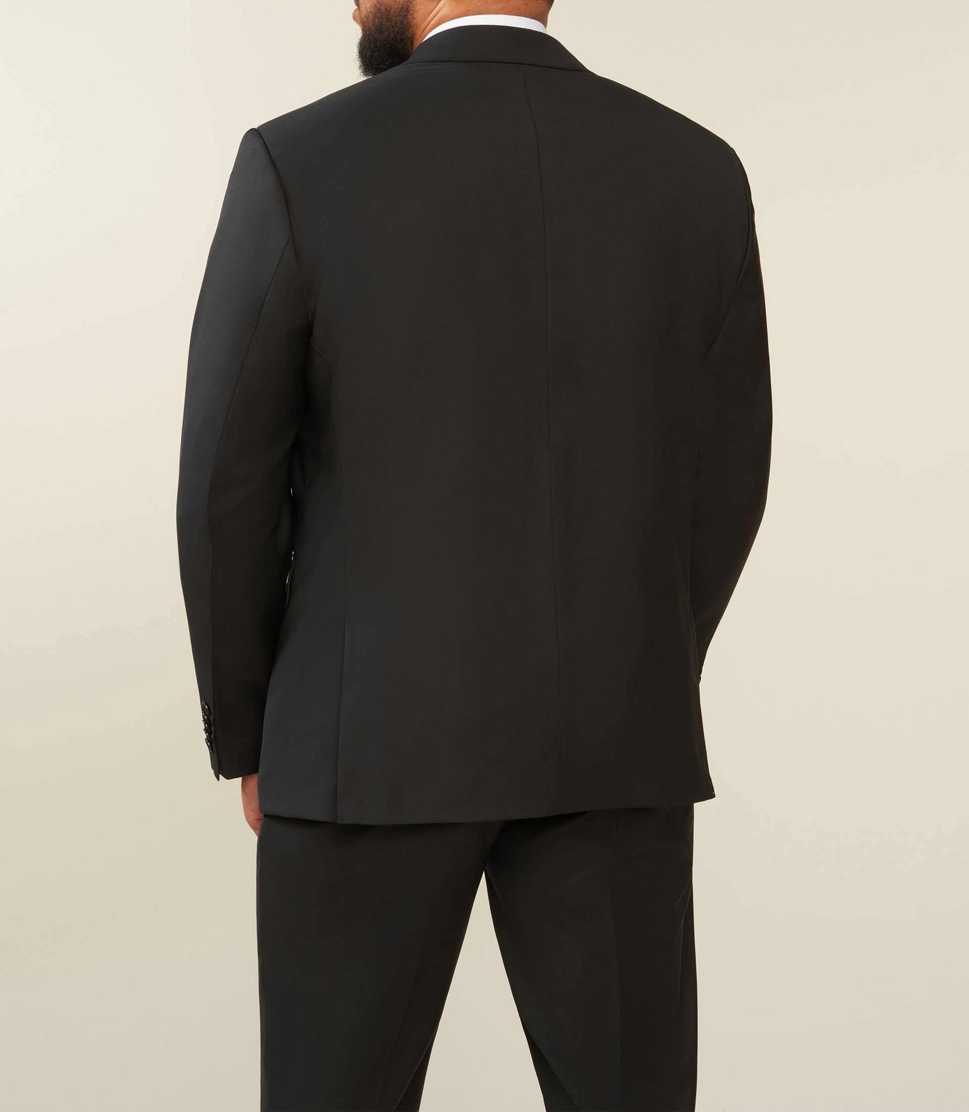 Veste ville 2 boutons en laine noire LIBREBT