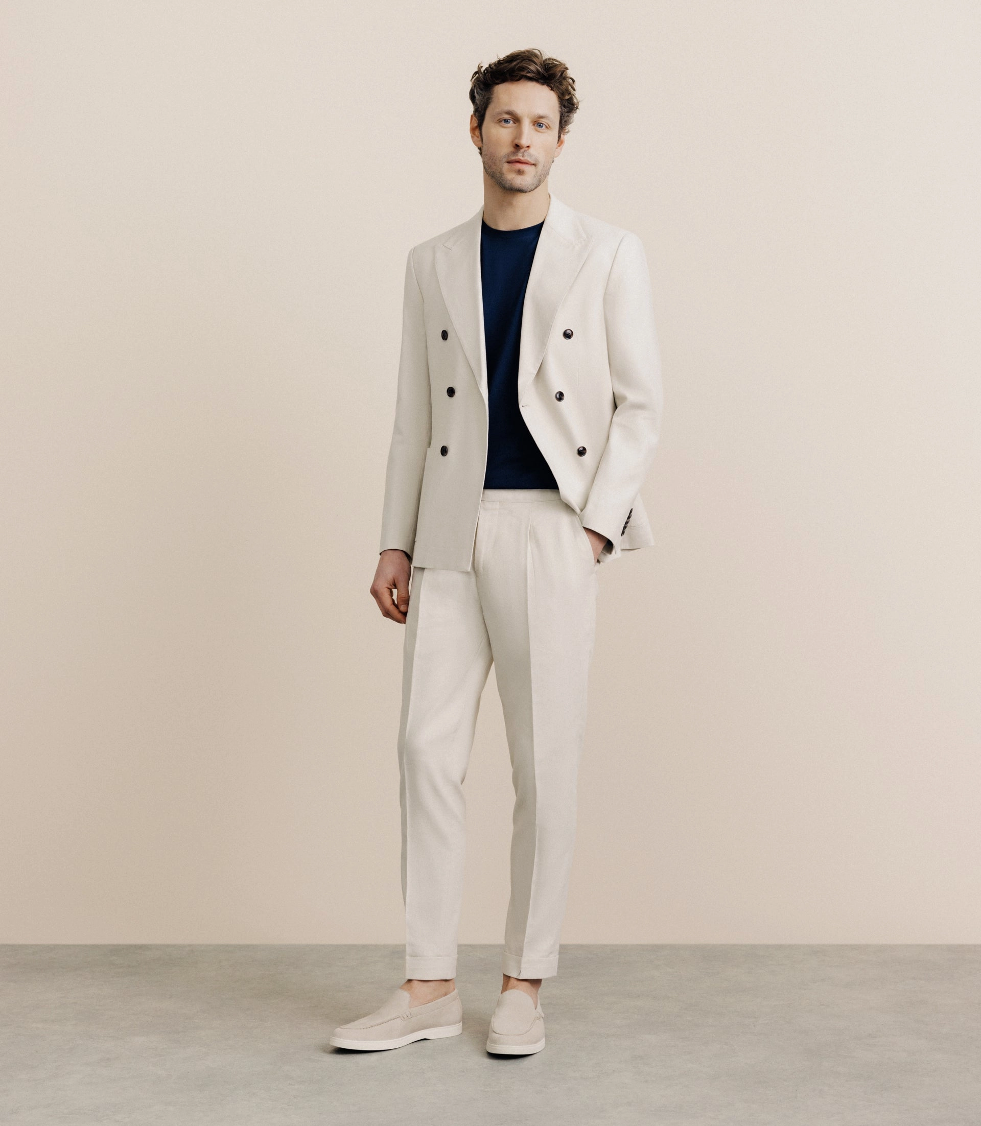Veste ville croisée beige