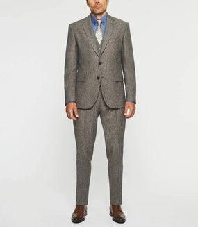 Veste ville en tweed marron SABLE