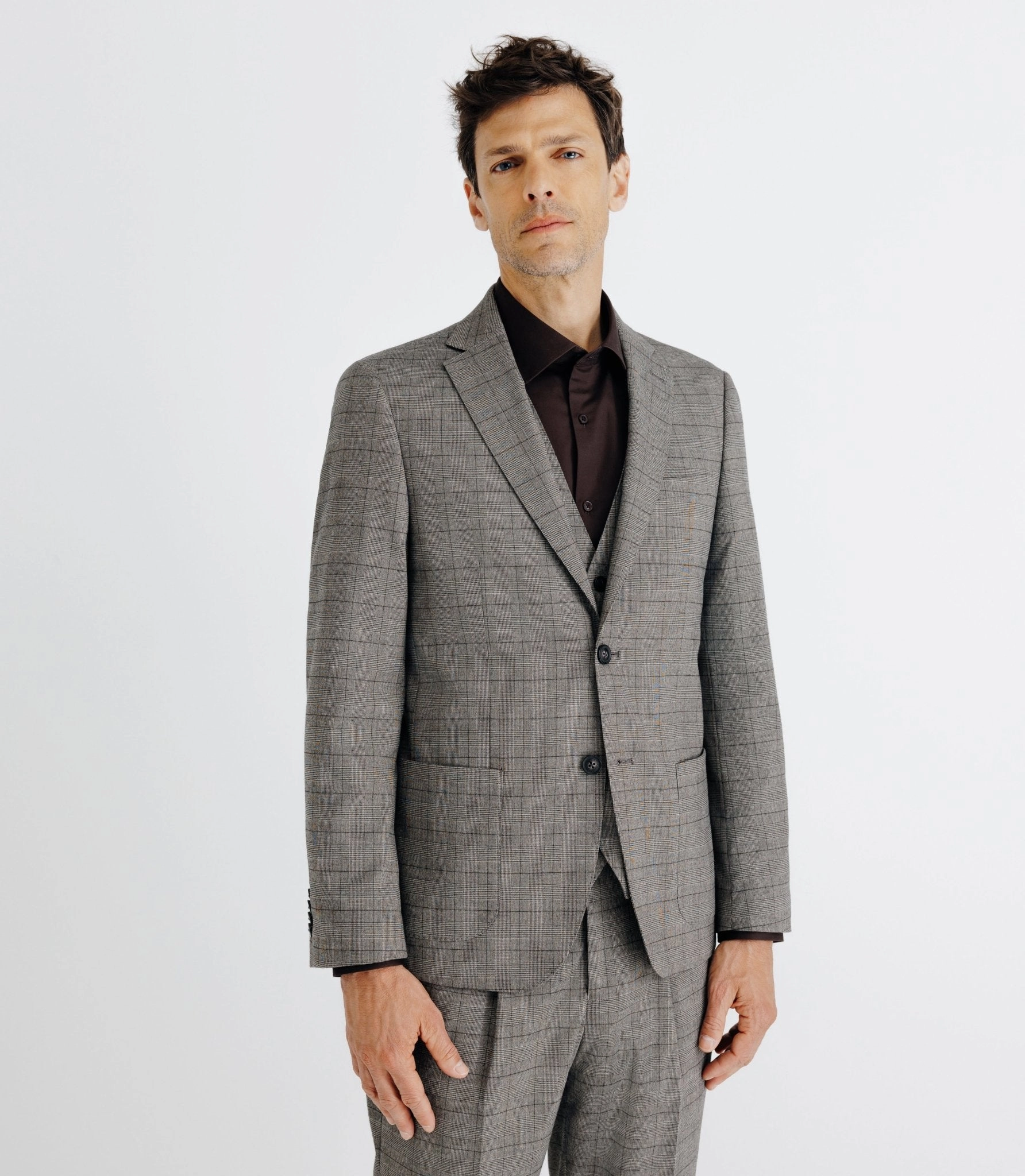 Veste ville prince de galle marron