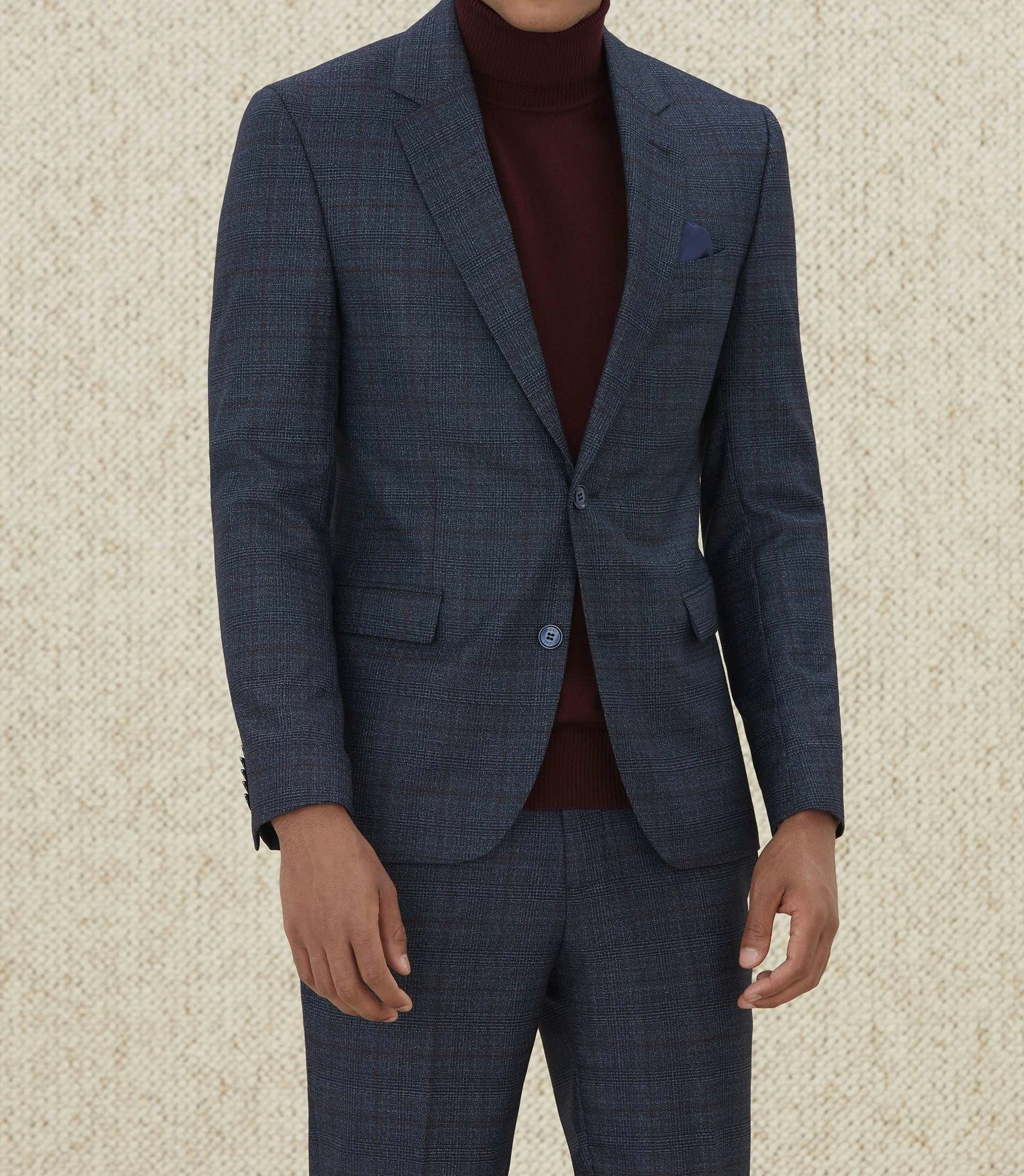 Veste ville Prince de Galles bleu Eclatant