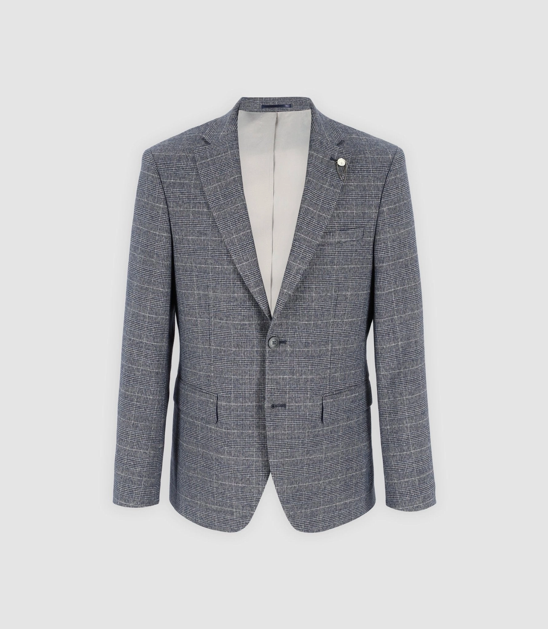 Veste ville séparable à carreaux marine
