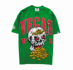 Warren Lotas Skull Slot Tee Green Red