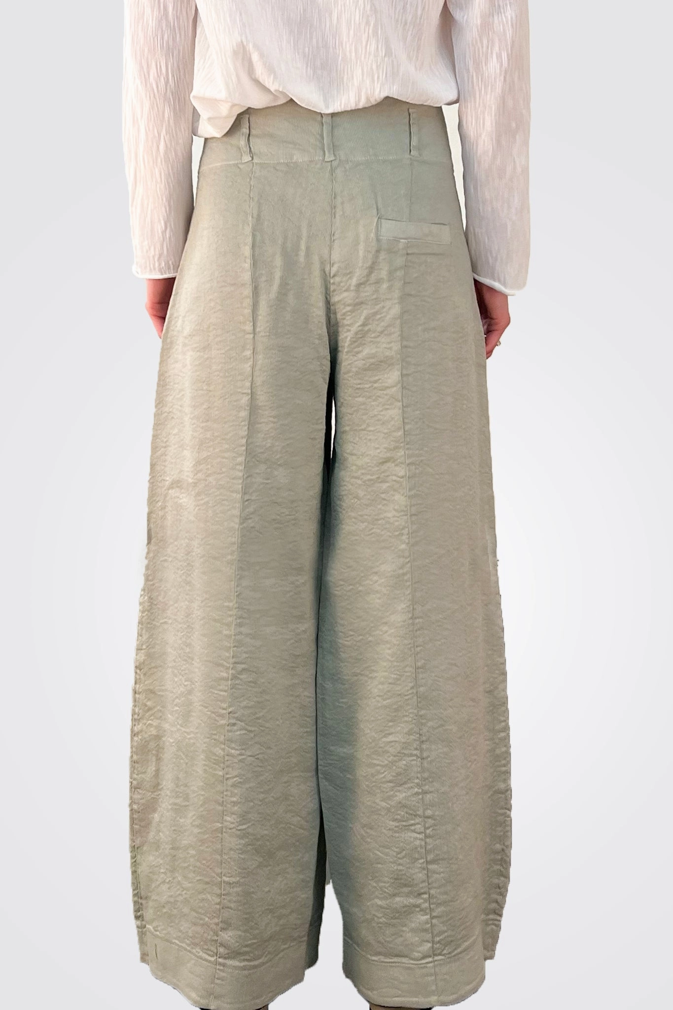 Wide Leg Trousers - Green Water
