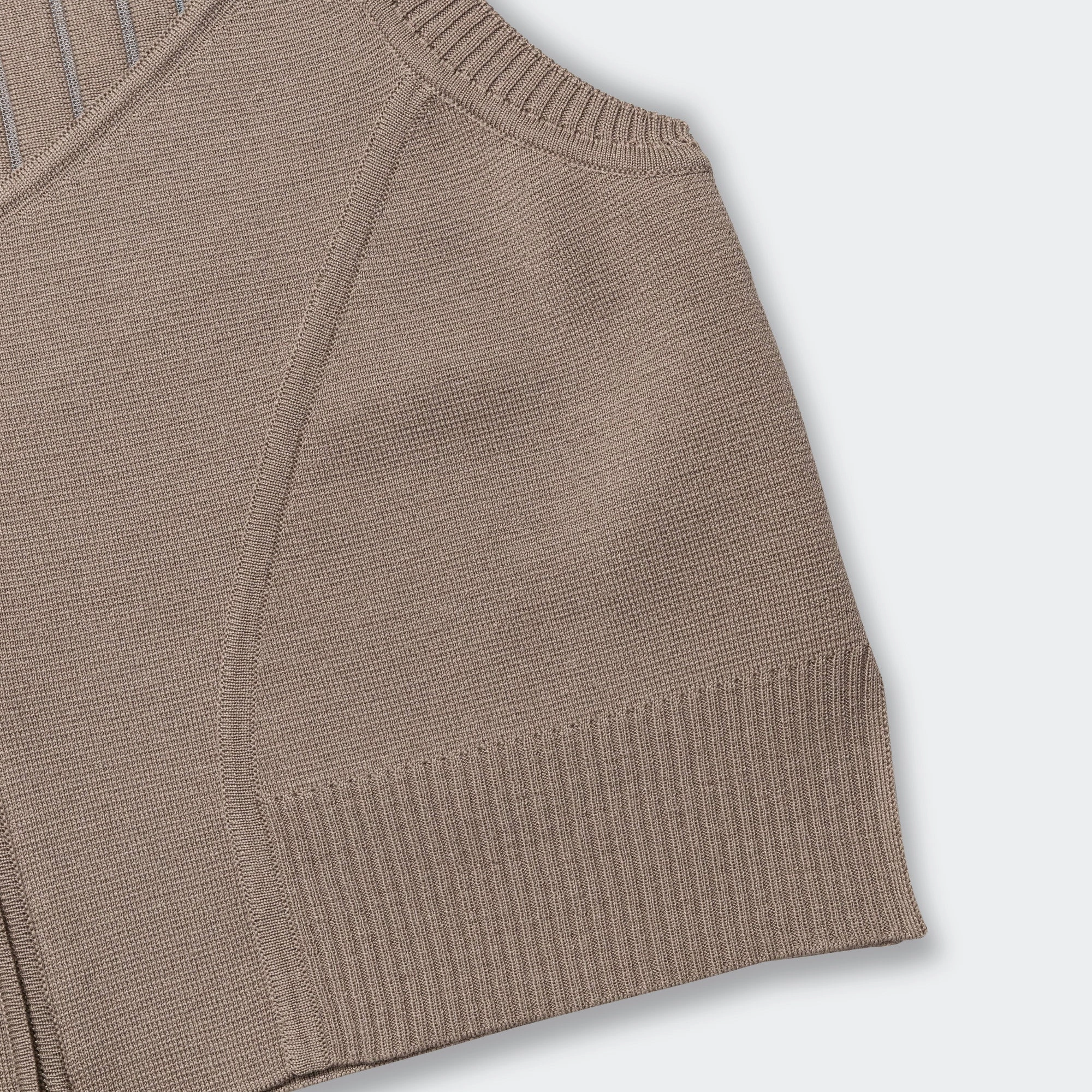 Womens ESC Knit Vest - Sepia Stone/Clear
