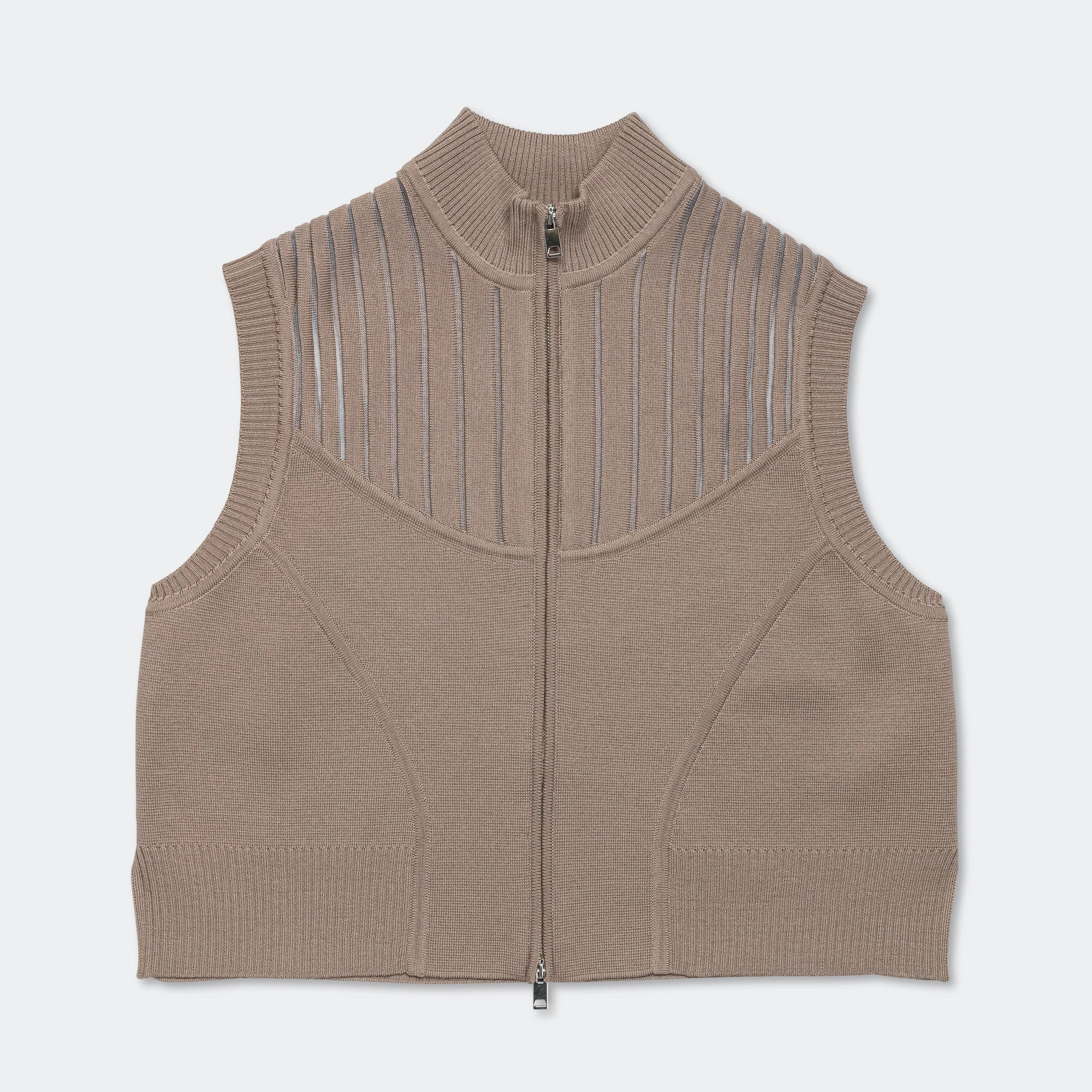 Womens ESC Knit Vest - Sepia Stone/Clear