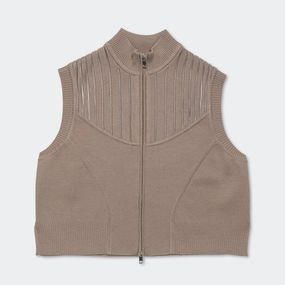 Womens ESC Knit Vest - Sepia Stone/Clear