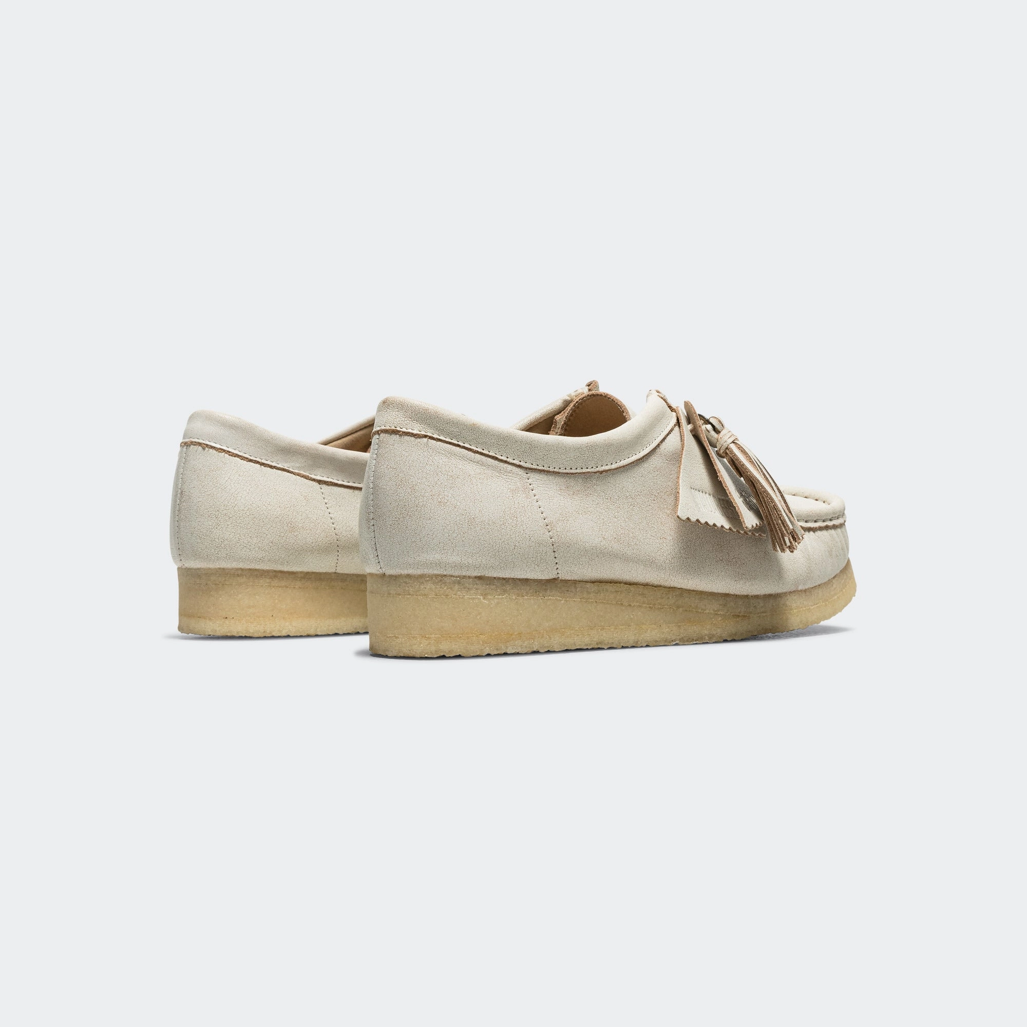 Womens Wallabee - White Leather