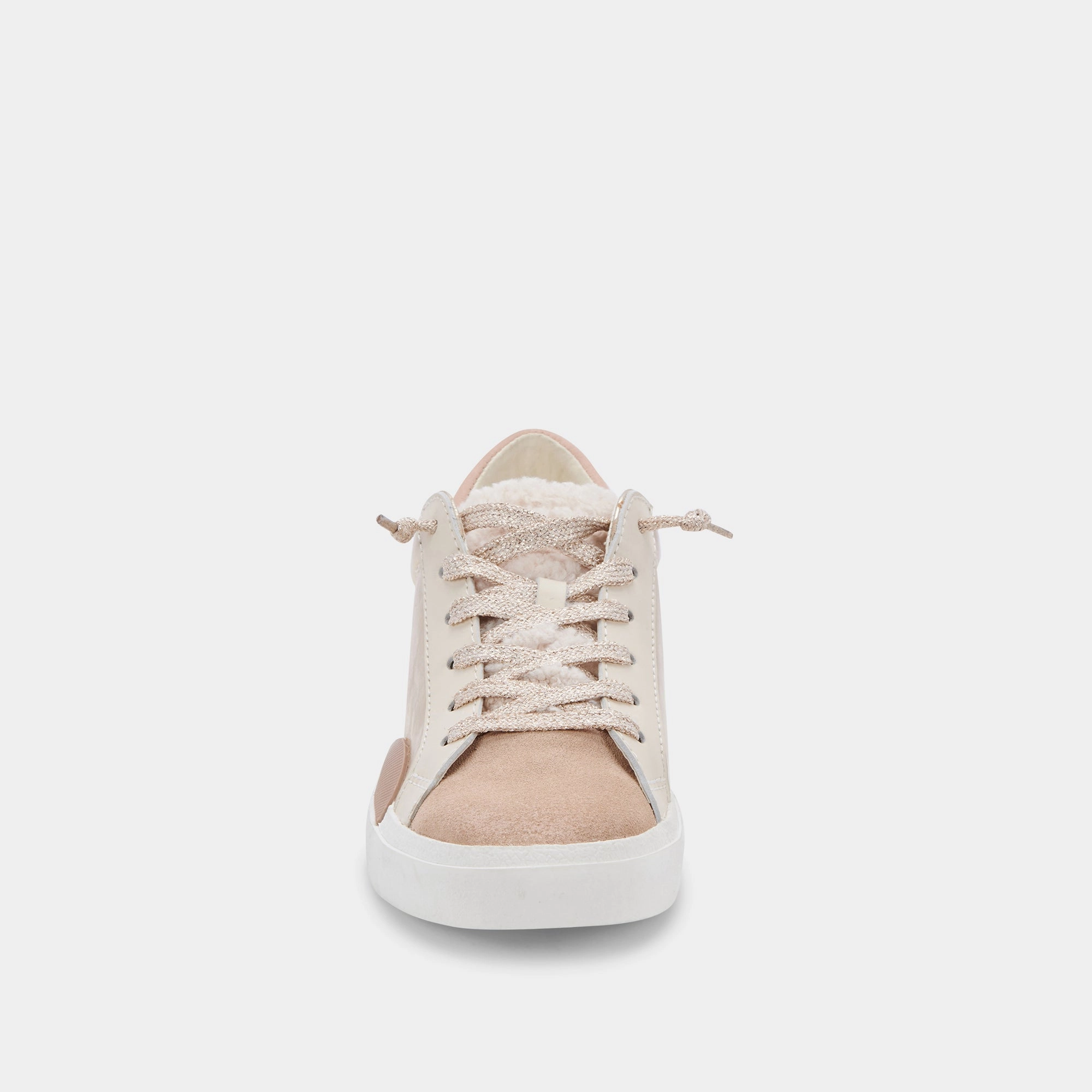ZINA PLUSH SNEAKERS GOLD LEATHER