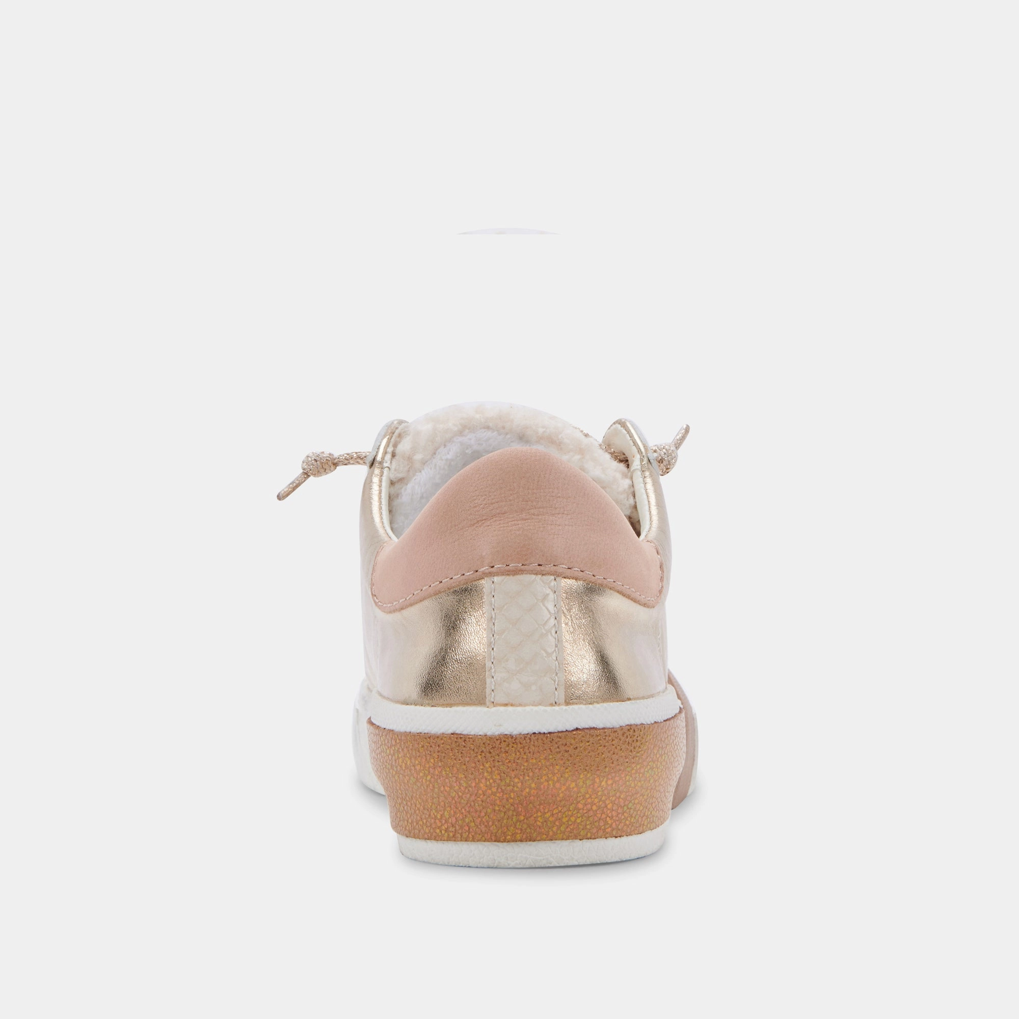 ZINA PLUSH SNEAKERS GOLD LEATHER