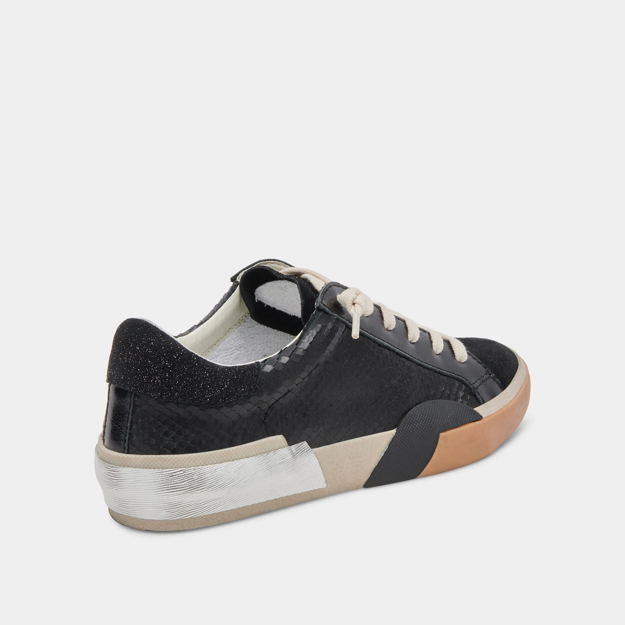 ZINA SNEAKERS ONYX EMBOSSED LEATHER