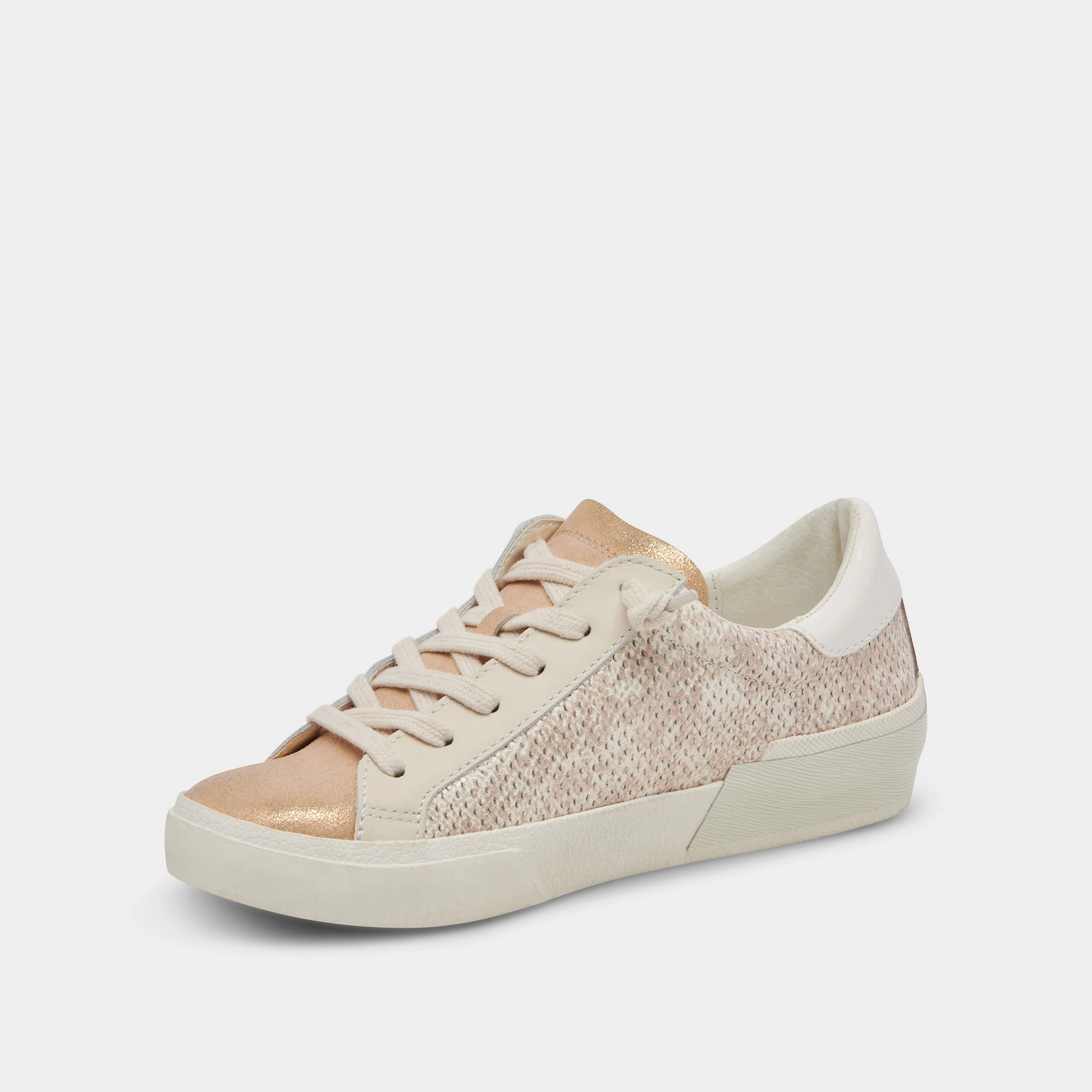 ZINA SNEAKERS SAND EMBOSSED LEATHER